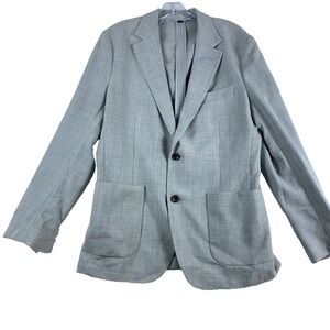 Bonobos Blazer Sz 40R Light Gray Unstructured 100% Wool Office Wedding Guest